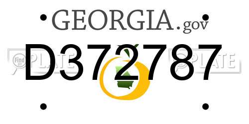 D372787 Georgia License Plate