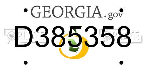 D385358 Georgia License Plate