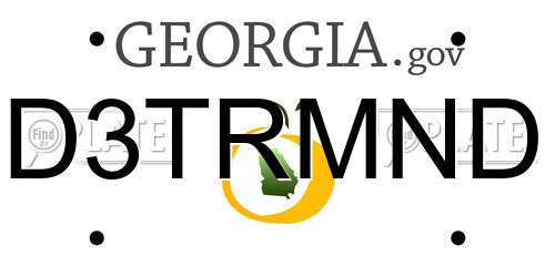 D3TRMND Georgia License Plate