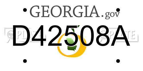 D42508A Georgia License Plate