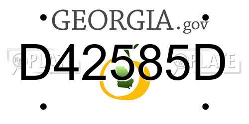 D42585D Georgia License Plate
