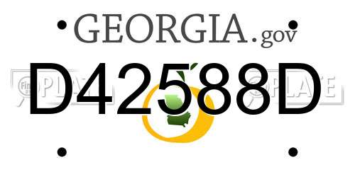 D42588D Georgia License Plate