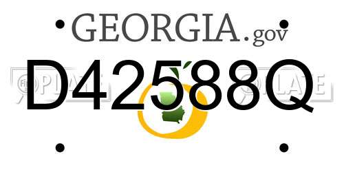D42588Q Georgia License Plate