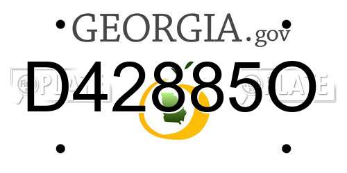 D42885O Georgia License Plate