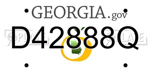 D42888Q Georgia License Plate