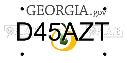D45AZT Georgia License Plate