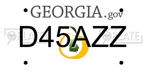 D45AZZ Georgia License Plate