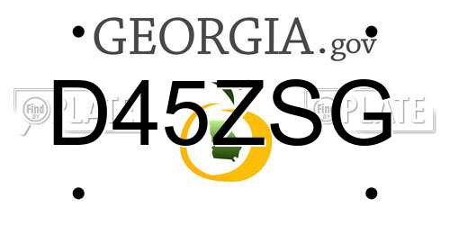 D45ZSG Georgia License Plate