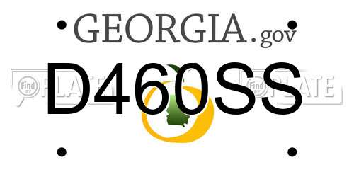 D460SS Georgia License Plate