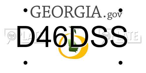 D46DSS Georgia License Plate