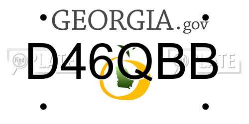 D46QBB Georgia License Plate