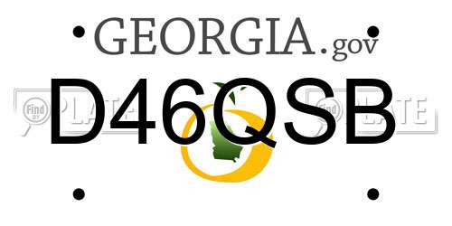 D46QSB Georgia License Plate