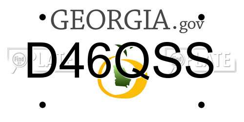 D46QSS Georgia License Plate