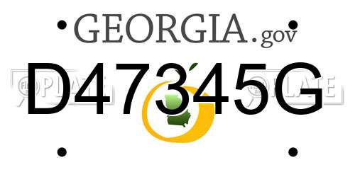 D47345G Georgia License Plate
