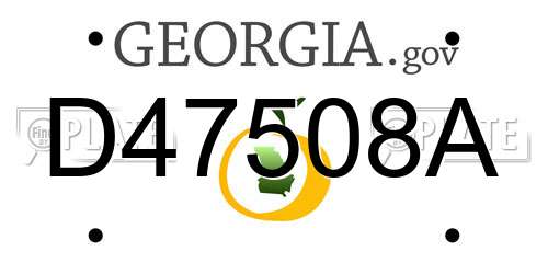 D47508A Georgia License Plate