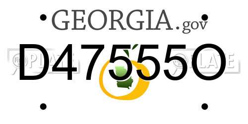 D47555O Georgia License Plate