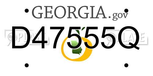 D47555Q Georgia License Plate
