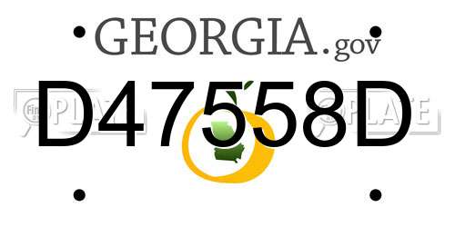 D47558D Georgia License Plate