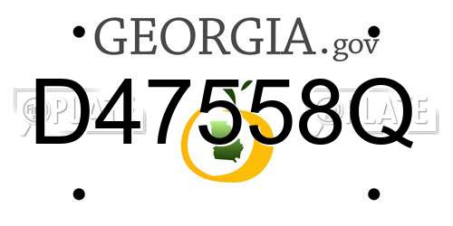D47558Q Georgia License Plate