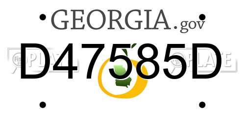 D47585D Georgia License Plate