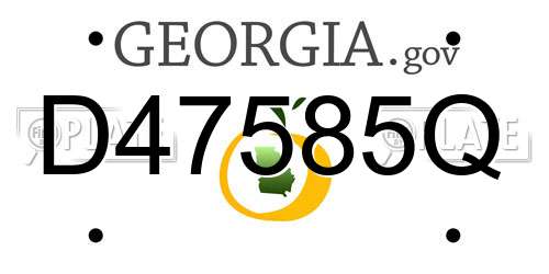 D47585Q Georgia License Plate