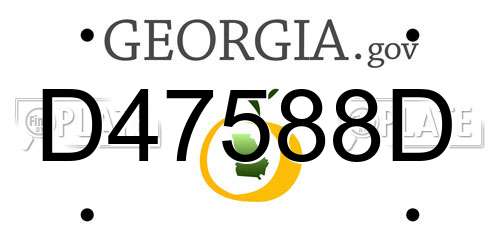 D47588D Georgia License Plate