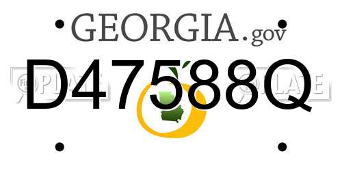D47588Q Georgia License Plate