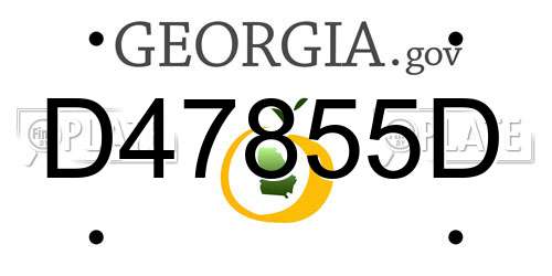 D47855D Georgia License Plate