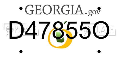 D47855O Georgia License Plate
