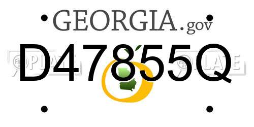 D47855Q Georgia License Plate