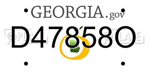 D47858O Georgia License Plate