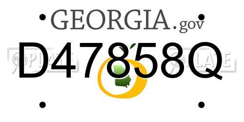 D47858Q Georgia License Plate