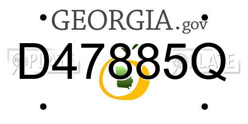 D47885Q Georgia License Plate