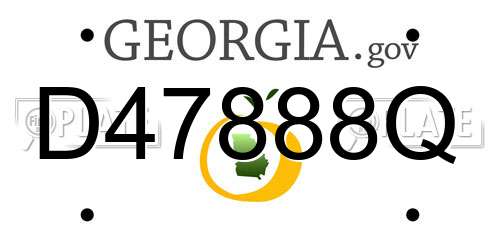 D47888Q Georgia License Plate