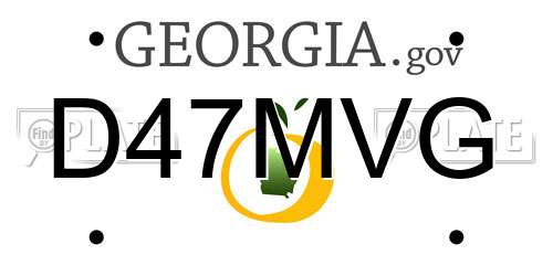 D47MVG Georgia License Plate