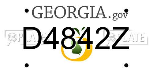 D4842Z Georgia License Plate