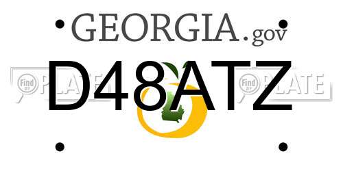 D48ATZ Georgia License Plate