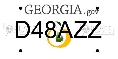 D48AZZ Georgia License Plate