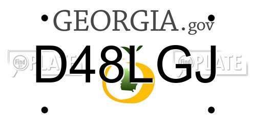 D48LGJ Georgia License Plate