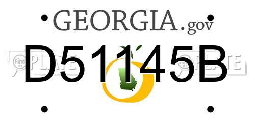 D51145B Georgia License Plate
