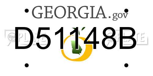 D51148B Georgia License Plate