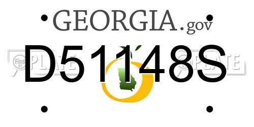 D51148S Georgia License Plate