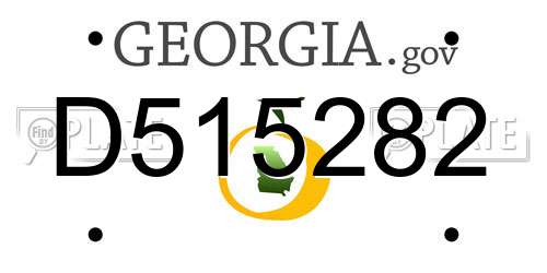 D515282 Georgia License Plate