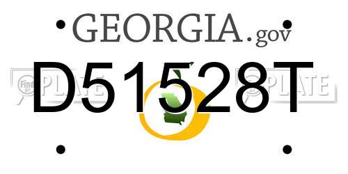 D51528T Georgia License Plate