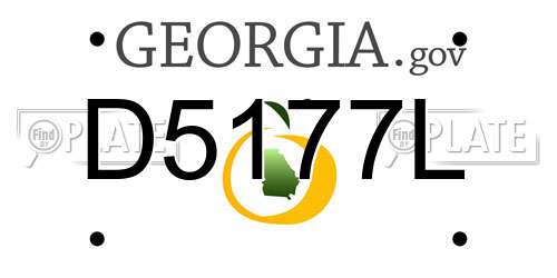 D5177L Georgia License Plate