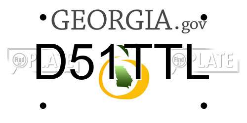D51TTL Georgia License Plate