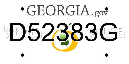 D52383G Georgia License Plate
