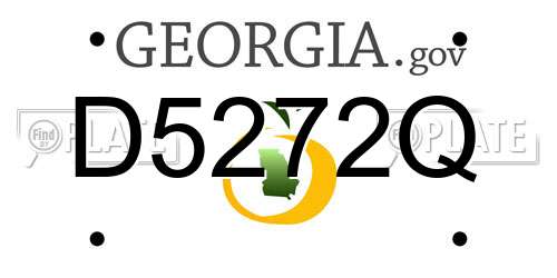 D5272Q Georgia License Plate