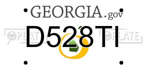 D528TI Georgia License Plate