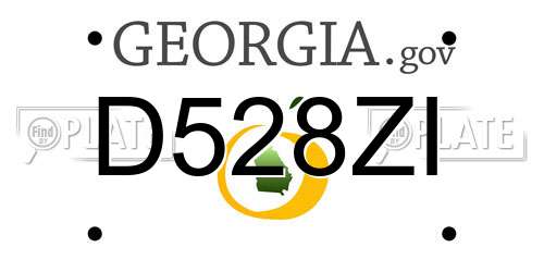 D528ZI Georgia License Plate